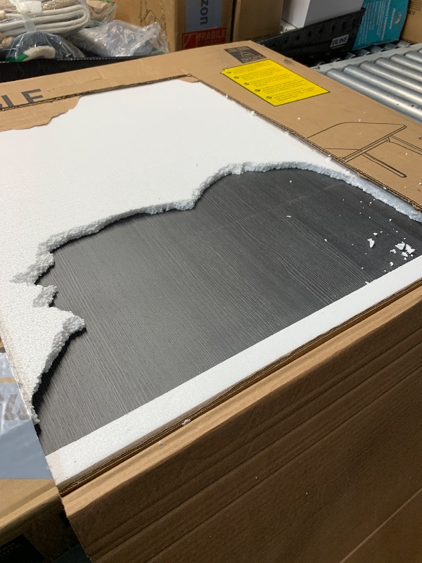 Photo 1 of (table top only*) FVASAGLE MAEZO Collection - Extendable Dining Table for 4/6/8, Kitchen Table with Tapered Legs, Curved Transitions, for Dining Room, Kitchen, Home Office, Charcoal Gray UKDT090B01V1