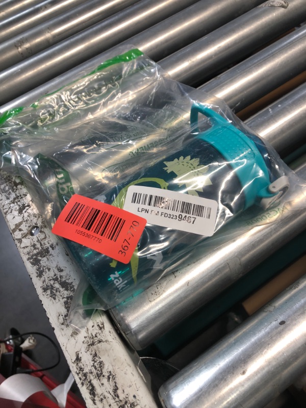 Photo 1 of ***DAMAGED - SEE NOTES/PICTURES*** Zak Designs Kids Water Bottle For School or Travel, 16oz Durable Plastic Water Bottle With Straw, Handle, and Leak-Proof, Pop-Up Spout Cover (Dinosaur)