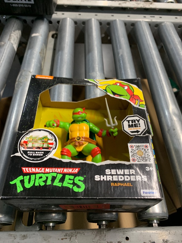 Photo 1 of **DAMAGED, fork on one hand **Teenage Mutant Ninja Turtles: Mutant Mayhem 4.6” Raphael Basic Action Figure by Playmates Toys