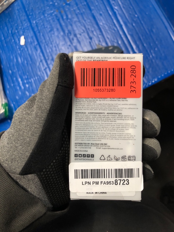 Photo 1 of BTArtbox Press On Toenails - Lamp-Curable Real Square Toe Nail Press Ons with Glue for Women, Semi-Transparent French Tip Fake Toe Nail Tips in 15 Sizes - 30 Toenails Kit, Ma'am