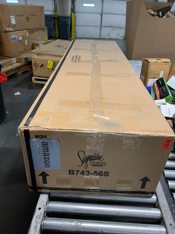 Photo 2 of ***FACTORY SEALED***
Signature Design by Ashley Realyn Traditional King Upholstered Storage Platform Bed with 2 Drawers, Foundation or Box Spring Not Needed, White & Gray