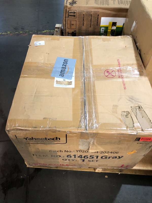 Photo 1 of (ONLY 1) Yaheetech Fabric Recliner Chair Mid-Century Modern Recliner Adjustable Single Recliner Sofa with Thicker Seat Cushion Tufted Upholstered Sofa with Pocket Spring for Living Room Bedroom Gray Set of 2