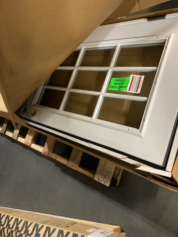 Photo 1 of National Door Company, Steel, Primed, Right-Hand Inswing, Clear Glass, 9 Lite 2-Panel External Grilles, Single Prehung Front Door, 30" x 80"