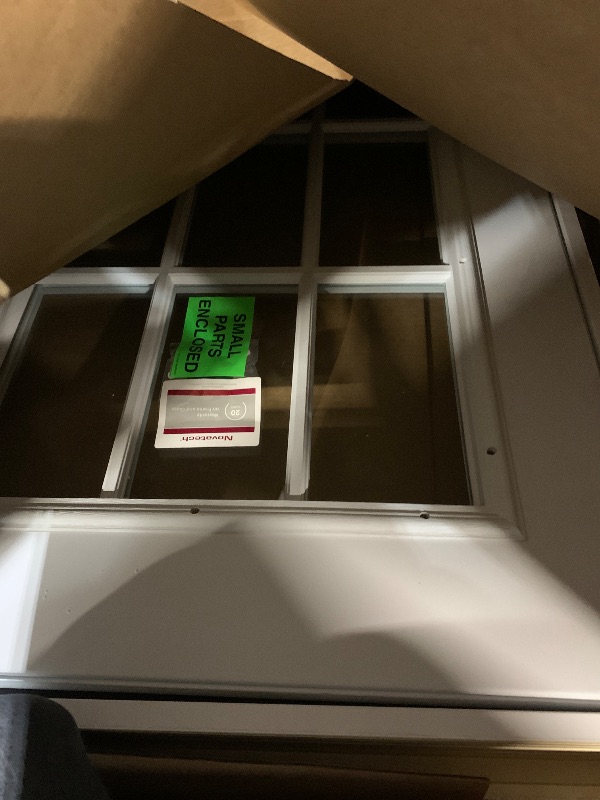 Photo 1 of National Door Company, Steel, Primed, Right-Hand Inswing, Clear Glass, 9 Lite 2-Panel External Grilles, Single Prehung Front Door, 30" x 80"