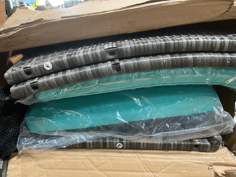 Photo 1 of ** PARTS ONLY ** 4 Piece Patio Furniture Set Small Outdoor Wicker Rattan Front Porch Bistro Set Cushioned Patio Chairs Conversation Set