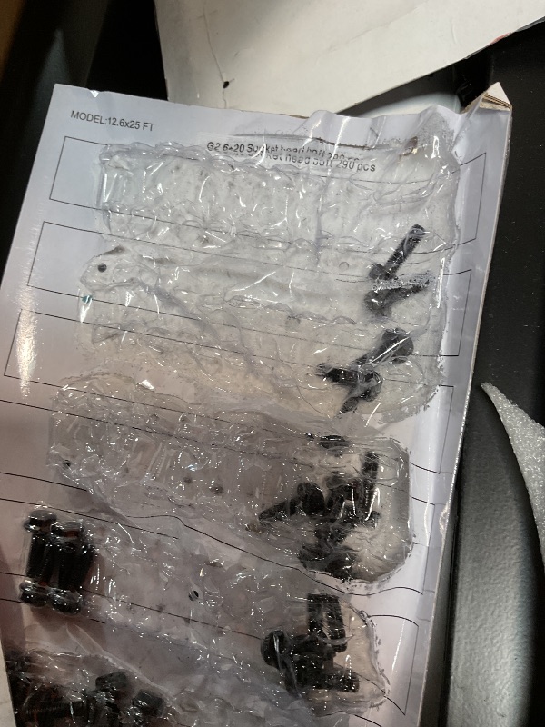 Photo 1 of **PARTIAL SET/BOX 1 OF 6** GarveeLife 12.5 x 25 Ft Carport, Car Port with 200g PE Tarp, Roll-Up Doors, and 4 Windows, for Sedans, Bass Boats, Motos, ATVs, and SUVs, White