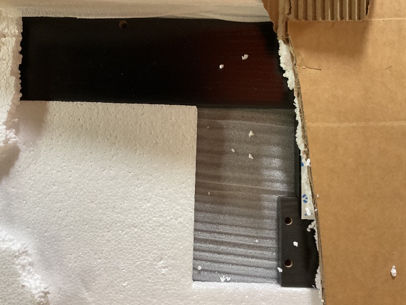 Photo 1 of **MISSING ASSEMBLY HARDWARE** efluky Washer Dryer Countertop, Wood Countertop with Edge Rails for Laundry Room Organization and Storage, Washer Dryer Topper for Laundry Room, 27.5" x 54" Black