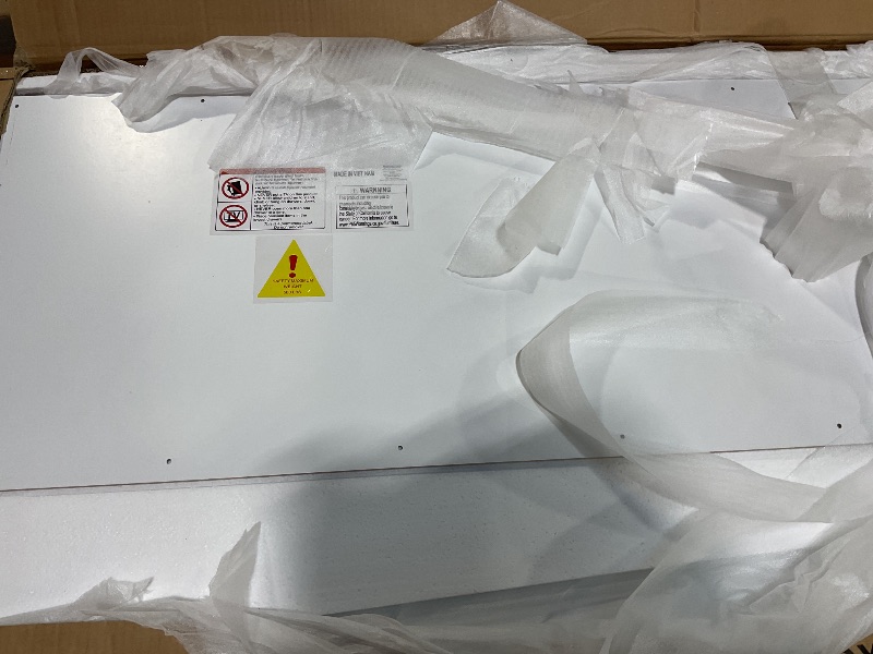 Photo 1 of ****INCOMPLETE SET****DNYN Queen Size Murphy Bed with Storage Drawer & USB Ports for Bedroom,Modern Wooden Wall Bedframe w/Cabinet Design,Space Saving & No Box Spring Needed, White