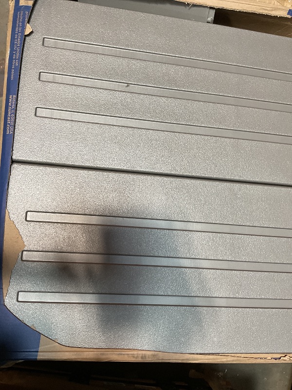 Photo 1 of **POSSIBLY MISSING PARTS** Suncast Indoor Resin Single-Drawer Storage Cabinet, Platinum Metallic, Made in The USA