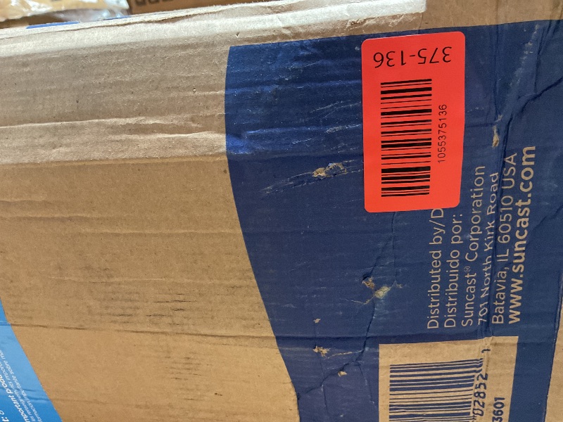 Photo 1 of **POSSIBLY MISSING PARTS** Suncast Indoor Resin Single-Drawer Storage Cabinet, Platinum Metallic, Made in The USA