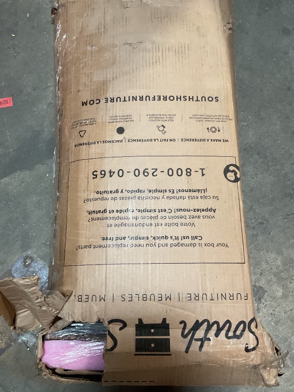 Photo 1 of **FOR PARTS ONLY**
South Shore Vito Collection 5-Drawer Dresser, Black with Matte Nickel Handles, Pure Black