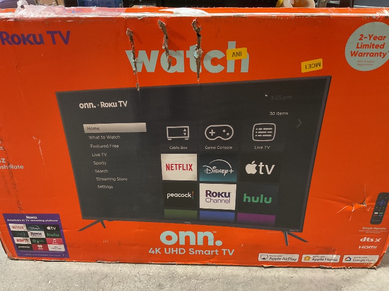 Photo 1 of ****MAJOR DAMAGE PARTS ONLY**** 50" Class 4K UHD LED Roku Smart TV HDR