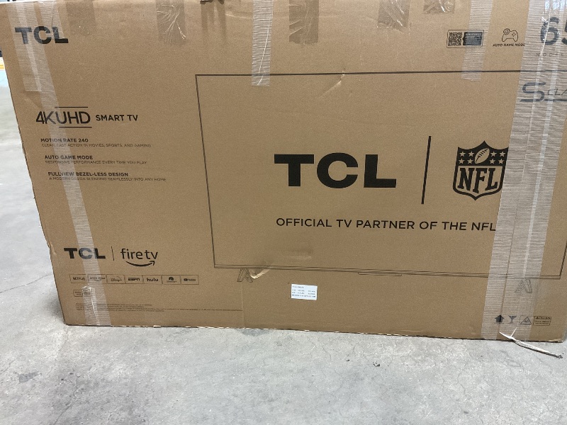 Photo 1 of ****BROKEN DAMAGED TELEVISION PARTS ONLY**** TCL 65-Inch Class S5 UHD 4K LED Smart TV with Fire TV (65S551F, 2024 Model), Dolby Vision, HDR PRO+, Dolby Atmos, Alexa Built-in with Voice Remote, Apple AirPlay 2 Compatibility, Streaming Television