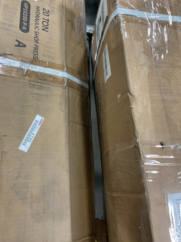 Photo 1 of 20 Ton Hydraulic Shop Press, Heavy-Duty H-Frame Bearing Press with Stamping Plates & Pressure Gauge, Adjustable Worktable for Metal Bending, Straightening, Installing Bearings & U-Joints – Garage Floo