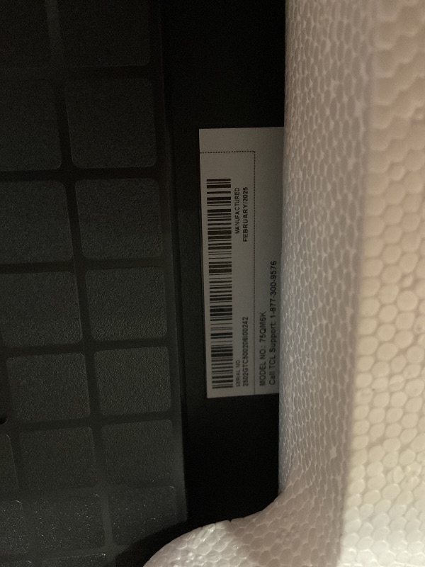 Photo 1 of ****FOR PARTS ONLY SCREEN EXTREMELY DAMAGED**** TCL 75-Inch Class QM6K Series QD-Mini LED 4K UHD Google Smart TV Best Value Mini-LED TV - QLED, 144hz, 288hz Gaming Rate, High Contrast Screen, Onkyo Audio, Dolby Atmos (75QM6K, 2025 Model)