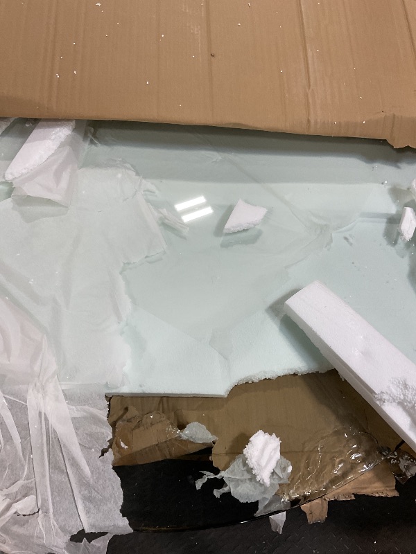 Photo 1 of 48" Inch Round Glass Table Top 1/2" Thick Tempered Beveled Edge by Fab Glass and Mirror