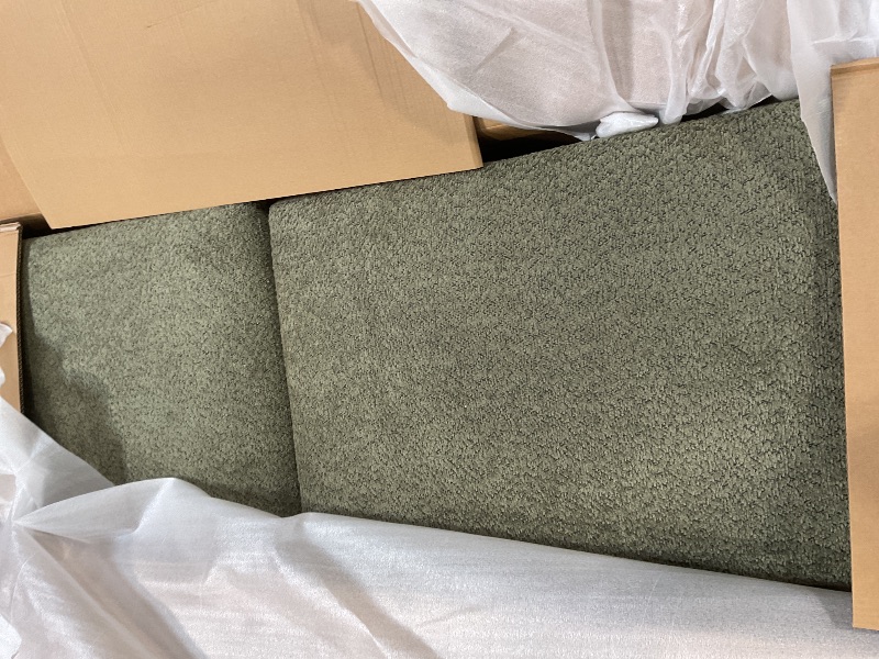 Photo 1 of ****INCOMPLETE SET**** Christopher Knight Home Almab 82 Inches Sofa Couch, Cozy Boucle Upholstered 3-Seater Sofa, Wood Frame Couch, Comfy Couches for Living Room and Office, Modern Soft Plush Sofa, Olive Green