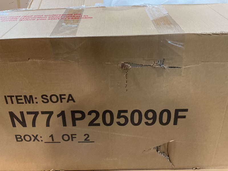 Photo 1 of ****INCOMPLETE SET**** Christopher Knight Home Almab 82 Inches Sofa Couch, Cozy Boucle Upholstered 3-Seater Sofa, Wood Frame Couch, Comfy Couches for Living Room and Office, Modern Soft Plush Sofa, Olive Green