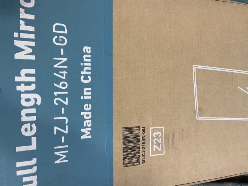 Photo 1 of 21×64 Floor Mirror Full Length Wall Standing Leaning or Mounted, Gold Rectangular Full Body Mirror with Aluminum Alloy Frame for Bedroom Bathroom Hallway