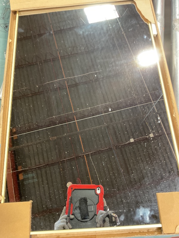 Photo 1 of 21×64 Floor Mirror Full Length Wall Standing Leaning or Mounted, Gold Rectangular Full Body Mirror with Aluminum Alloy Frame for Bedroom Bathroom Hallway