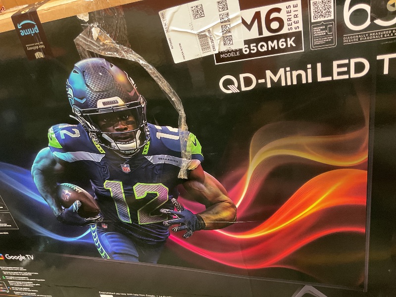 Photo 1 of ****BROKEN DAMAGED TELEVISION PARTS ONLY**** TCL 65-Inch Class QM6K Series QD-Mini LED 4K UHD Google Smart TV Best Value Mini-LED TV - QLED, 144hz, 288hz Gaming Rate, High Contrast Screen, Onkyo Audio, Dolby Atmos (65QM6K, 2025 Model)