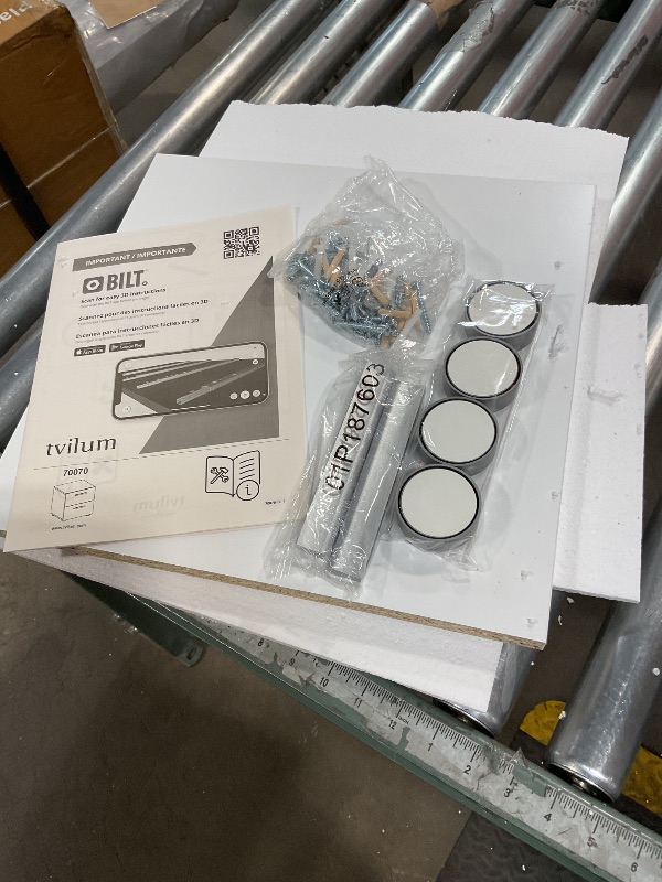 Photo 1 of **FOR PARTS ONLY** Tvilum 2 Drawer, Small, White Nightstand