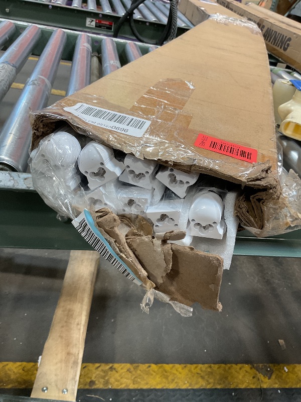 Photo 1 of *Lights is bent*10-Pack 8ft LED Shop Light Fixture - 90W T8 Integrated LED Tube Light - 6500K 12000LM V-Shape Linkable - High Output - Clear Cover - Plug and Play - 270 Degree Lighting for Garage, Shop, Barn