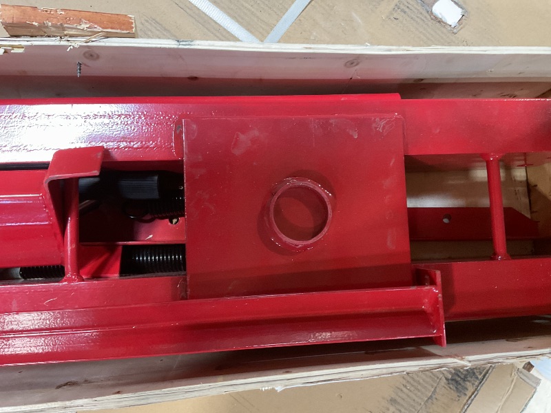 Photo 1 of 20 Ton Hydraulic Garage Press, H-Frame Hydraulic Shop Press with Adjustable Height, Garage Benchtop Press with Stamping Plates to Bend, Red