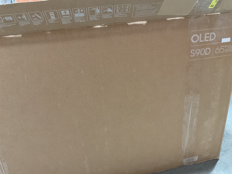 Photo 1 of ****DAMAGED NON WORKING TELEVISION PARTS ONLY***** SAMSUNG 65-Inch Class OLED 4K S90D Series HDR+ Smart TV w/Dolby Atmos, Object Tracking Sound Lite, Motion Xcelerator, Real Depth Enhancer, 4K AI Upscaling, Alexa Built-in (QN65S90D, 2024 Model)