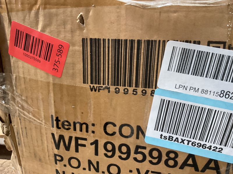 Photo 1 of **FOR SALVAGABLE PARTS/ NON-FUNCTIONAL** Solid Wood Console Table Sofa Table, Entryway Console Table with 3 Drawers + Open Shelves Storage, Mid-Century Consoles Tables Farmhouse for Living Room Bedroom Entry Hallway, Navy