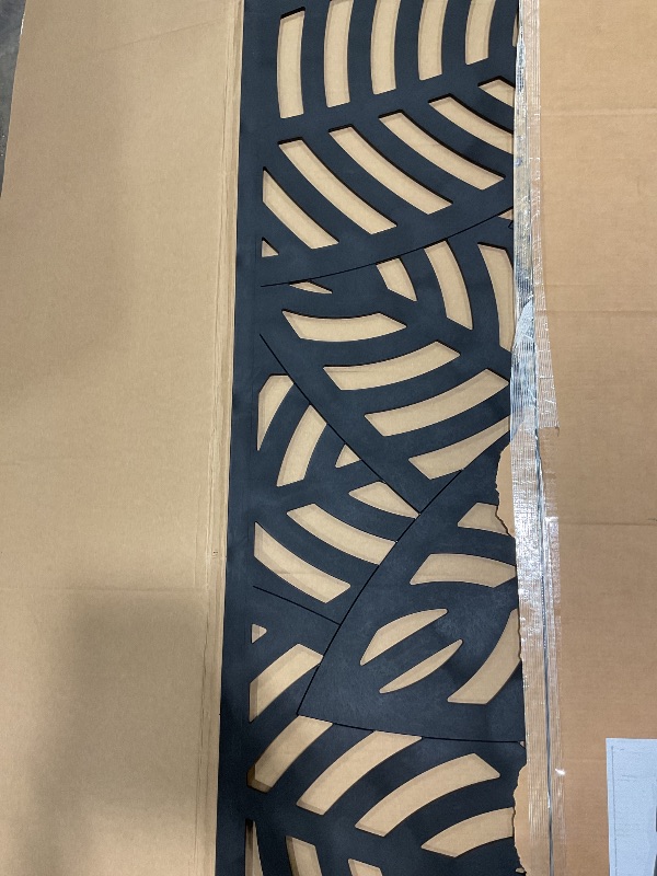 Photo 1 of 3'x6' Sanibel Decorative Screen, Black