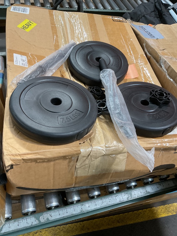 Photo 1 of *Missing clip*Adjustable Dumbbell Set 40 lbs Ergonomic Handles Vinyl Weight Plates Pair New