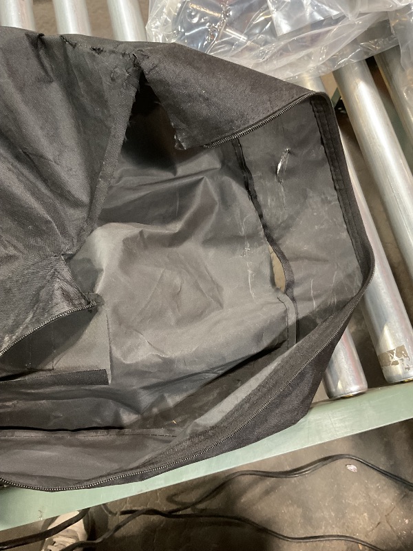 Photo 1 of *parts broken*10x30 Pop Up Canopy - Heavy Duty Outdoor Canopy Tent with Portable Roller Bag - 3 Adjustable Height, 4 Weight Bags, 8 Stakes & 6 Guy Ropes Included, White