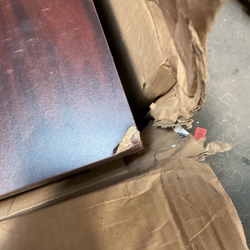 Photo 1 of *minor damaged*Lorell Fortress Series Mahogany Laminate Top Desk