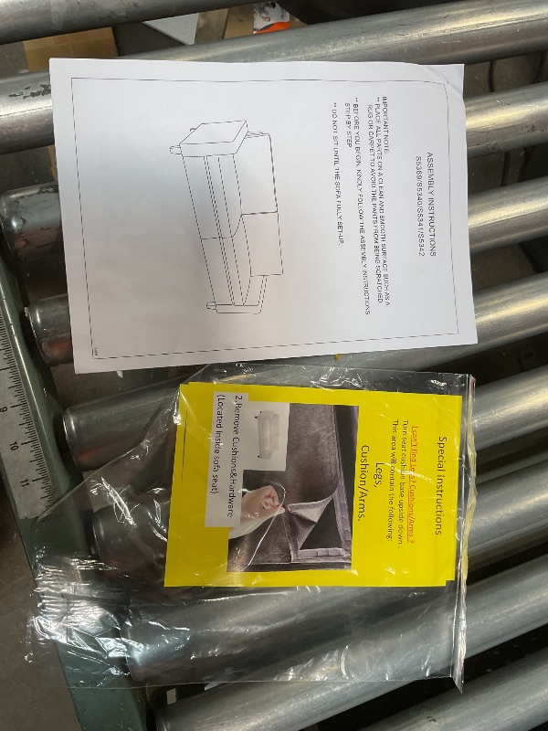 Photo 1 of *minor damged*Container Furniture Direct Miles Mid Century Modern Couch for Small Spaces, Living Rooms, Apartments, and Condos, 3 Seater Sofa with Reversible Back Pillows, 77" Wide, Beige