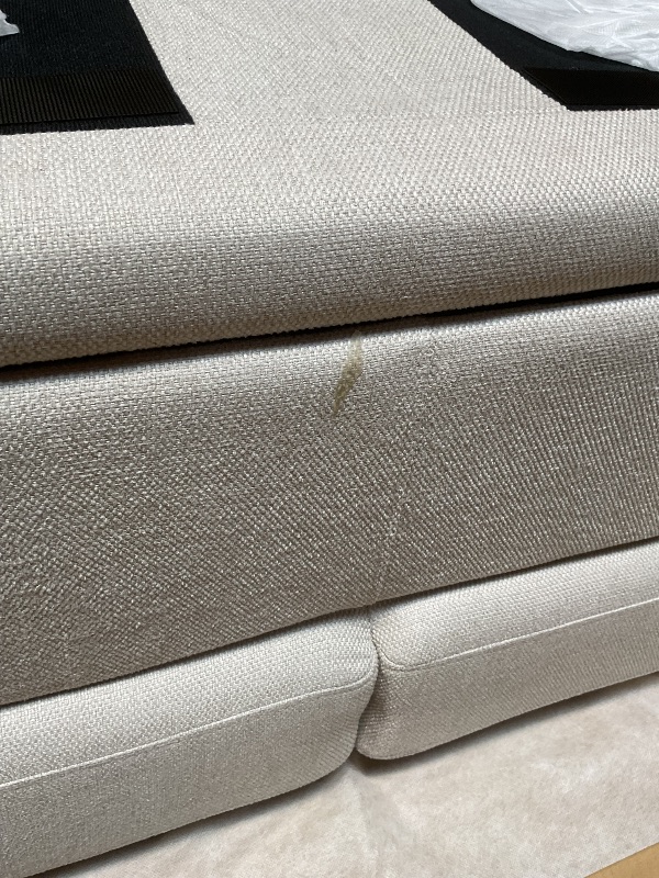 Photo 1 of *minor damged*Container Furniture Direct Miles Mid Century Modern Couch for Small Spaces, Living Rooms, Apartments, and Condos, 3 Seater Sofa with Reversible Back Pillows, 77" Wide, Beige