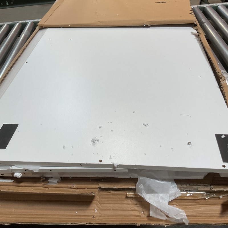 Photo 1 of *missing hardware*Corbyles 2-Tier Washer Dryer Countertop with 2.75"H Edge Rails, 54" W x 27.55" D Laundry Countertop for Folding Clothes, Washer and Dryer Topper with Non-Slip Pad (White)