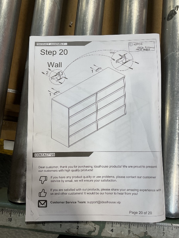 Photo 1 of *missing hardware*GarveeHome 8 Drawer Dresser for Bedroom, 54 in Wide Natural Oak 8 Chest of Drawers with Large Storage, Wooden Dresser Organizer for Living Room, Nursery, Entryway