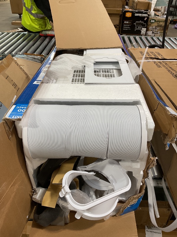 Photo 1 of *ATTACHMENTS DAMAGED*Midea 8,500 BTU ASHRAE (5,000 BTU SACC) Portable Air Conditioner, Smart Control, Cools up to 150 Sq. Ft., with Dehumidifier & Fan mode, Easy- to-use Remote Control & Window Installation Kit Included