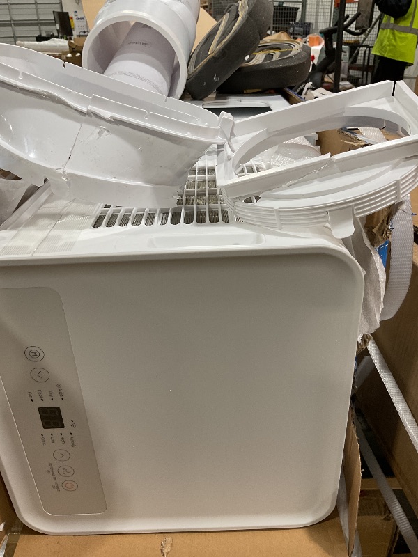 Photo 1 of *ATTACHMENTS DAMAGED*Midea 8,500 BTU ASHRAE (5,000 BTU SACC) Portable Air Conditioner, Smart Control, Cools up to 150 Sq. Ft., with Dehumidifier & Fan mode, Easy- to-use Remote Control & Window Installation Kit Included