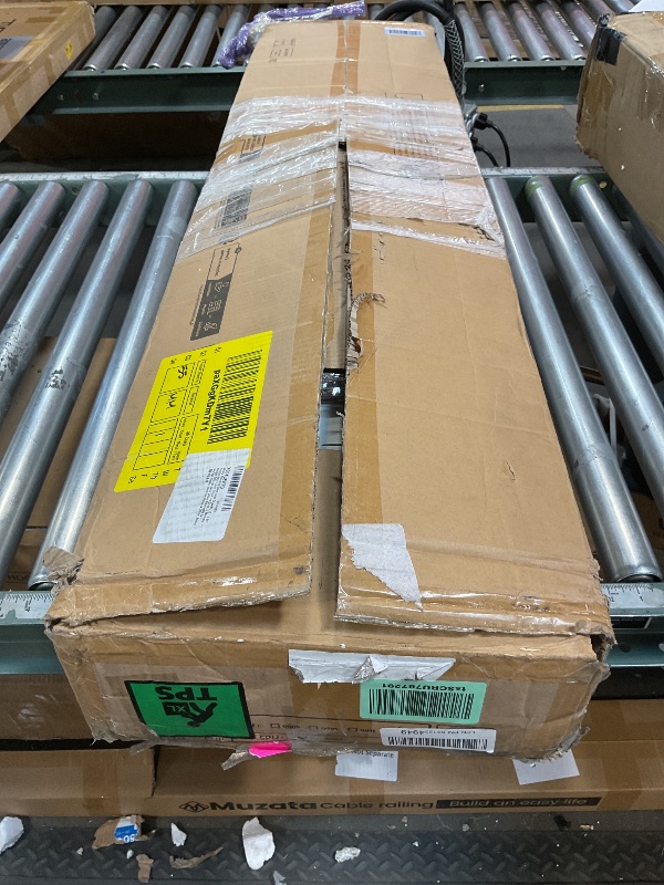 Photo 1 of ***FOR PARTS/SEVERELY DAMAGED** Seang Standing Desk with Drawer, 55" x 24" Height Adjustable Stand Up Desk, 3 Memory Height Settings with Cable Grommets & Storage Hooks, Ideal for Home & Office, Nature