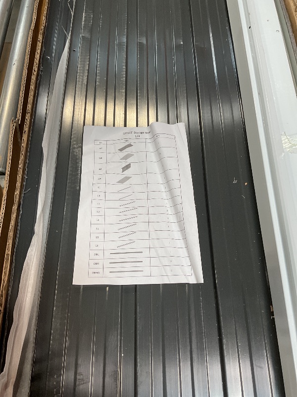 Photo 1 of ***PICTURE AS REFERENCE/PARTIAL SET MISSING PIECES*** Metal Garden Sheds 10ft×12ft Outdoor Storage Sheds Dark-Grey