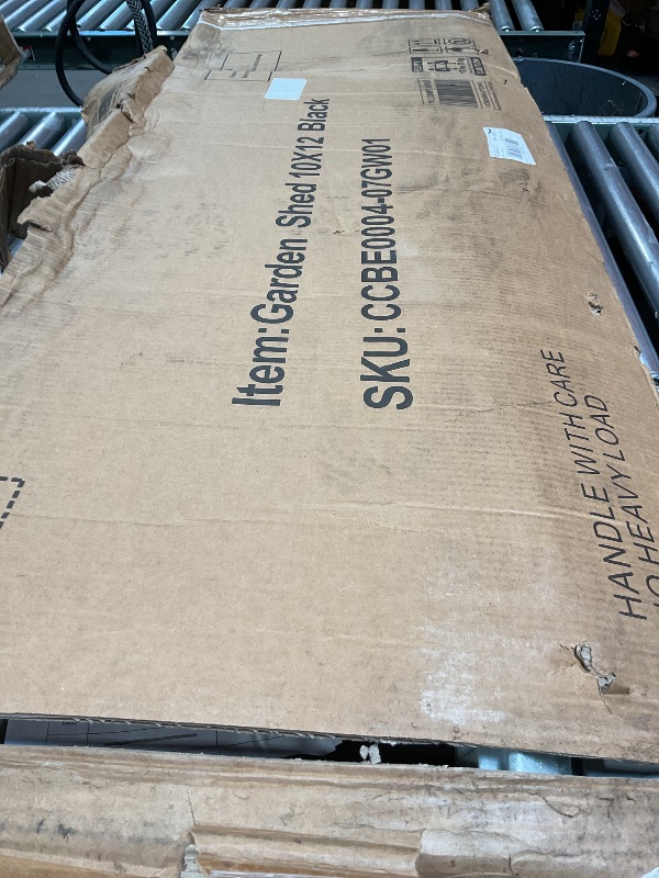 Photo 1 of ***PICTURE AS REFERENCE/PARTIAL SET MISSING PIECES*** Metal Garden Sheds 10ft×12ft Outdoor Storage Sheds Dark-Grey