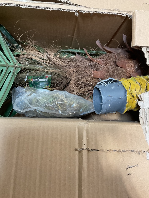 Photo 1 of *USED, PICTURE FOR REFERENCE*Artificial Phoenix Palm Tree 7ft Tall Outdoor Indoor Decor Fake Plants with 15 Adjustable Leaves, Large Faux Sago Palm Tree for Home Office Living Room Yard Outside Patio Poolside (1, 7ft)