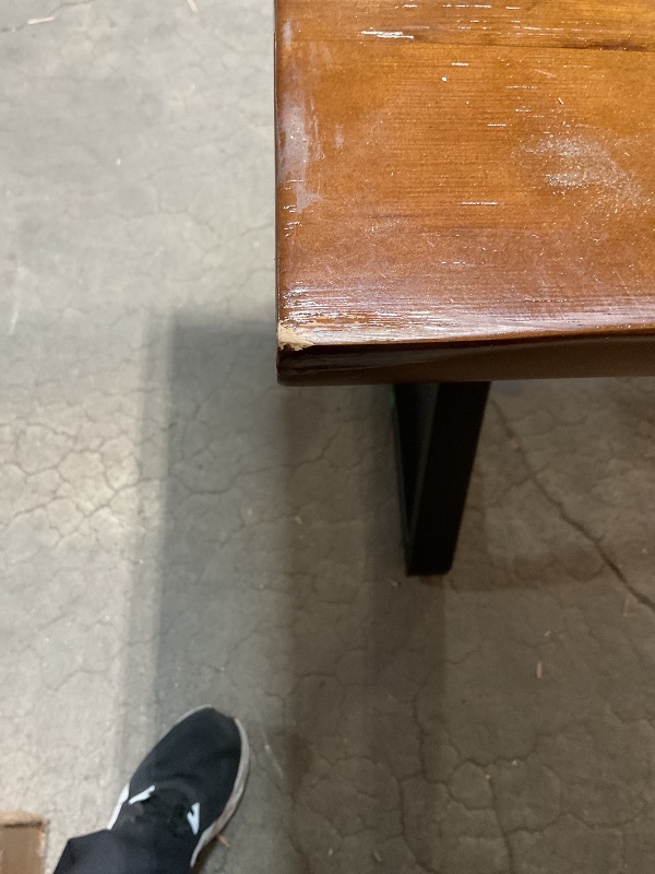 Photo 1 of *MINOR DAMAGE, SCRATCHES AND DENTS*Sihtengxxhongs Rustic Brown 55-inch Solid Wood Computer Desk - Modern Gaming Workbench for Home Office, Modern Simple Design, Ideal for Study, Writing, Dining