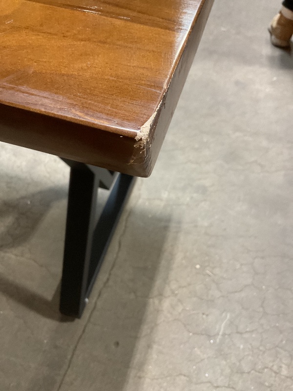 Photo 1 of *MINOR DAMAGE, SCRATCHES AND DENTS*Sihtengxxhongs Rustic Brown 55-inch Solid Wood Computer Desk - Modern Gaming Workbench for Home Office, Modern Simple Design, Ideal for Study, Writing, Dining