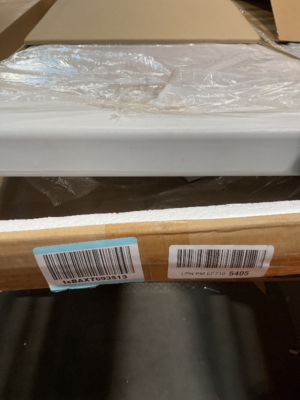 Photo 1 of *ONE TABLE ONLY*BTEXPERT 6-Foot - 72" Long White Granite Plastic Folding Seminar Training Table Portable 18" Wide Narrow, 29" High, Events Indoor Outdoor Lightweight Set of 5