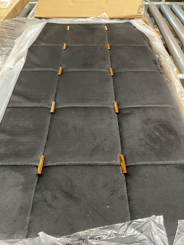 Photo 1 of **PARTIAL SET/MISSING ASSEMBLY PIECES BOX 1 OF 4** DWVO King Size Bed Frame with 4 Drawers and RGB LED Lights, Velvet Upholstered Platform Bed with Charging Station and Storage Headboard, No Box Spring Needed, Easy Assembly, Noise-Free, Black