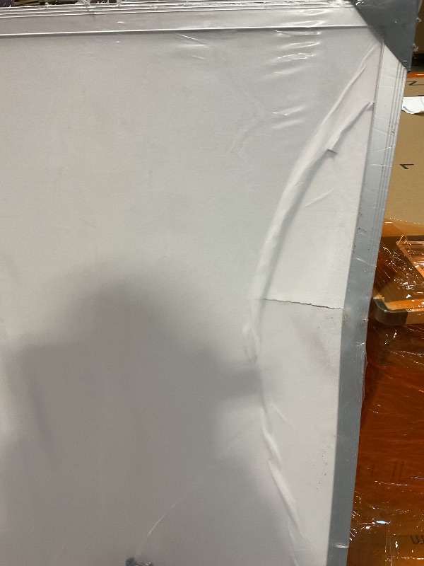 Photo 1 of *DAMAGED, CRACKS AND HOLES*VIZ-PRO Large Cork Bulletin Board, 96 X 48 Inches, Wall-Mounted Corkboard with Silver Aluminium Frame for School, Office, and Home 8' X 4'