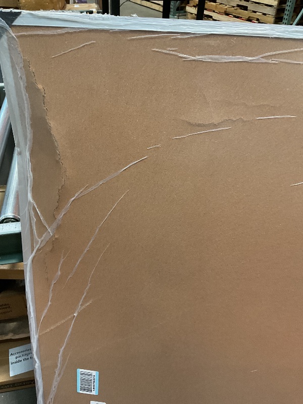 Photo 1 of *DAMAGED, CRACKS AND HOLES*VIZ-PRO Large Cork Bulletin Board, 96 X 48 Inches, Wall-Mounted Corkboard with Silver Aluminium Frame for School, Office, and Home 8' X 4'